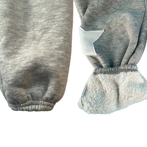 No Boundaries Graphic Jogger Lounge Pants Juniors S/CH (3-5) Gray White Stars - Picture 9 of 14